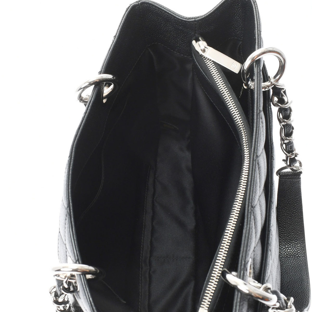 Chanel Matelasse Gst Black Silver Hardware Caviar Skin Tote Bag - Picture 10 of 11